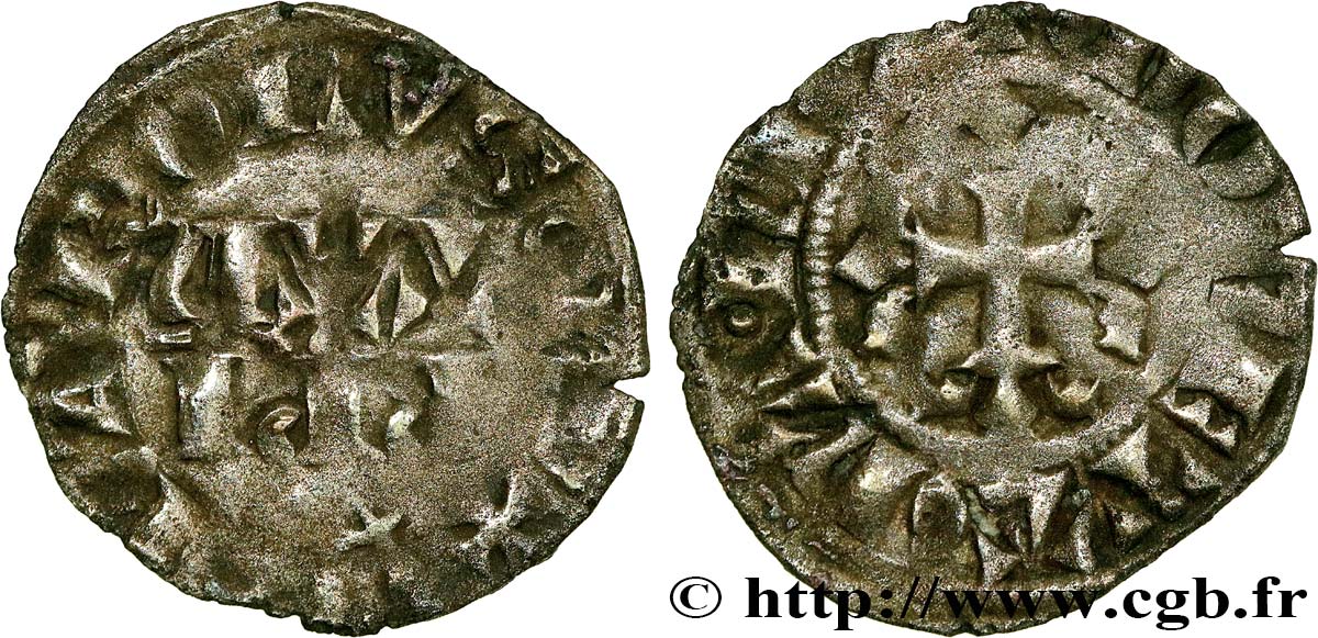 PHILIPPE VI DE VALOIS Double tournois, 1er type n.d.  TB+