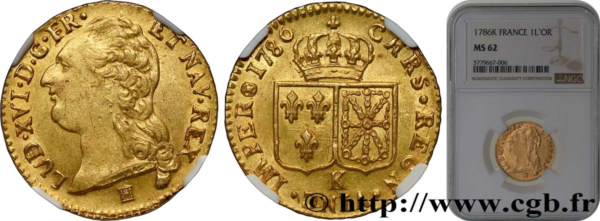 LOUIS XVI Louis d&nbsp;or aux écus accolés 1786 Bordeaux SUP62