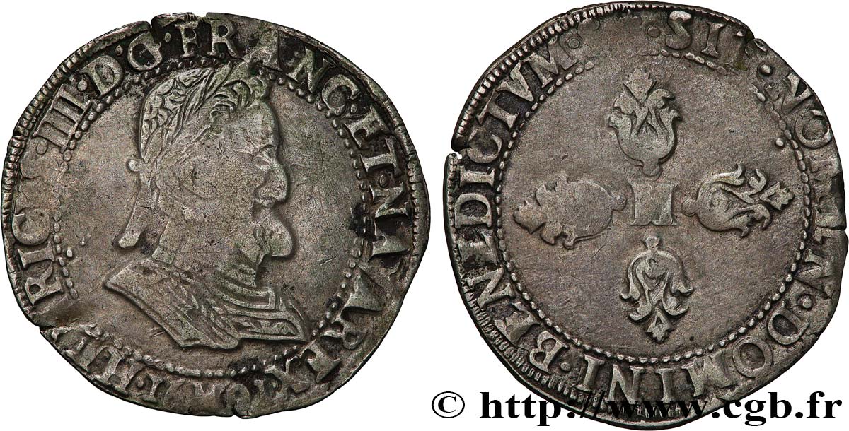 HENRI IV LE GRAND Demi-franc 1601 Toulouse TB+