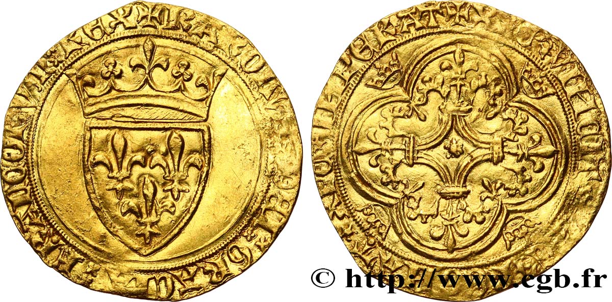 CHARLES VI LE FOU OU LE BIEN AIMÉ Écu d&nbsp;or à la couronne n.d. Paris TTB+