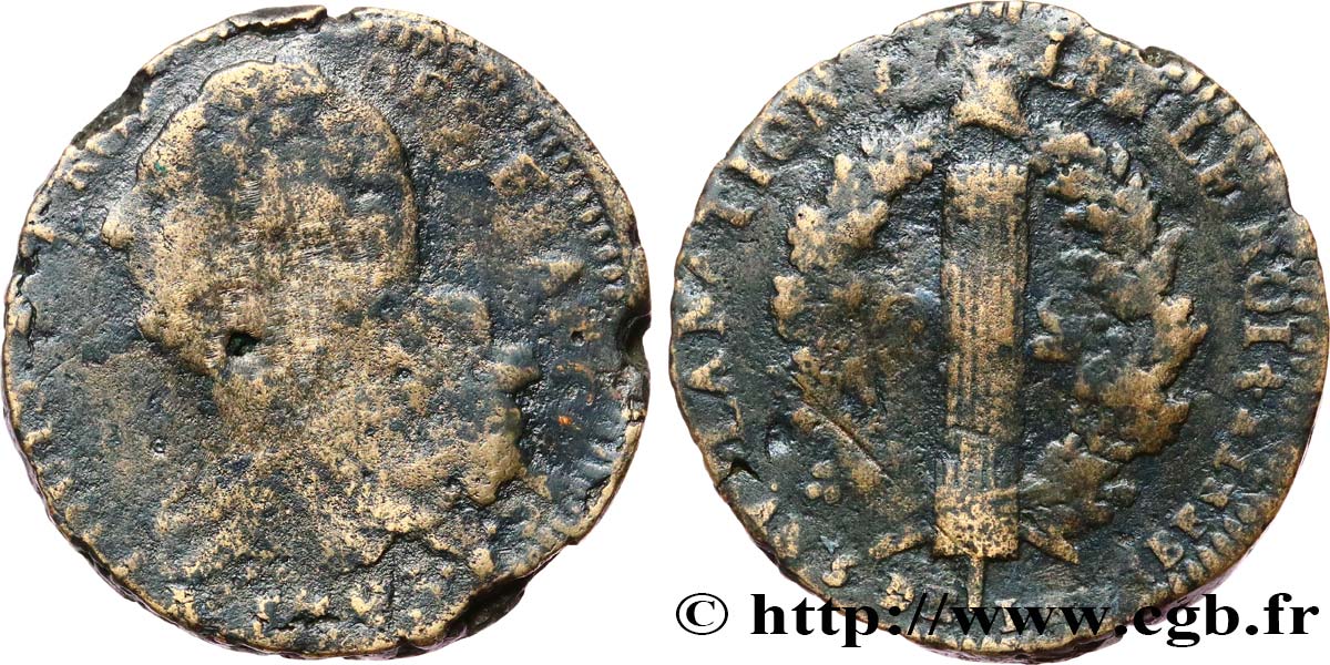NATIONALKONVENT 2 sols dit &nbsp;au faisceau&nbsp;, type FRANÇOIS 1793 Saint-Omer fS
