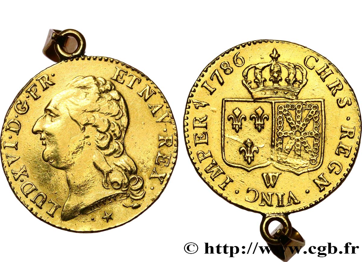 LOUIS XVI Louis d or aux écus accolés 1786 Lille MBC