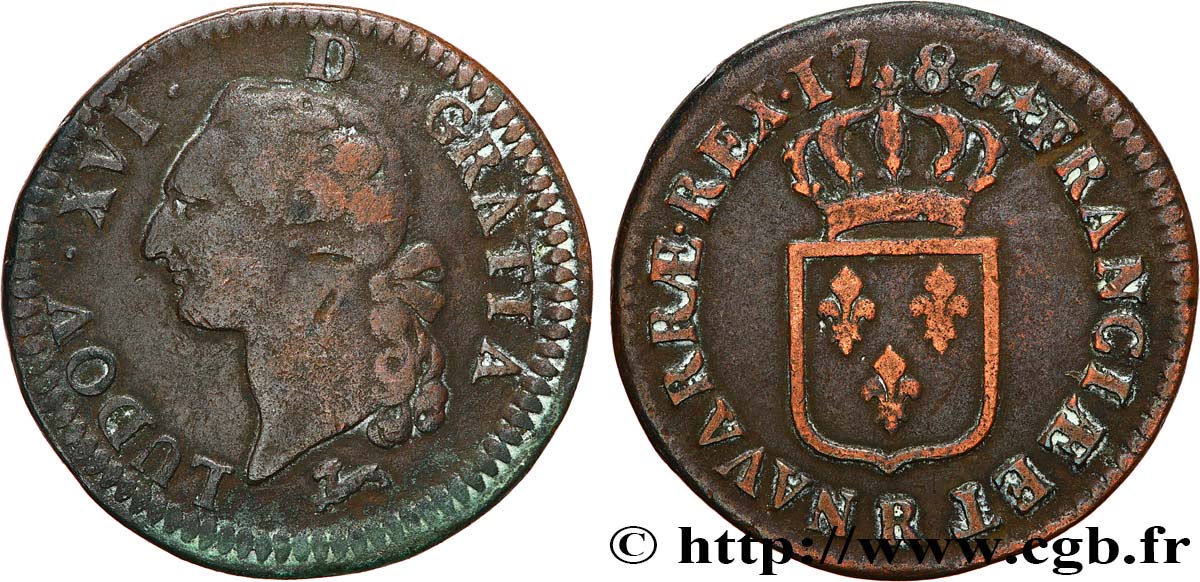 LOUIS XVI Sol dit &nbsp;à l&nbsp;écu&nbsp; 1784 Orléans TB+
