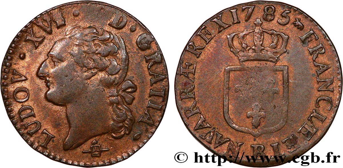 LOUIS XVI Demi-sol dit &nbsp;à l&nbsp;écu&nbsp; 1785 Rouen TTB