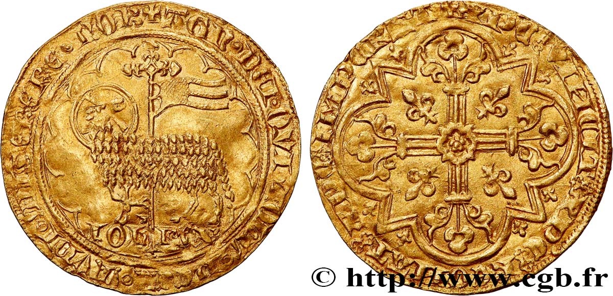 JEAN II LE BON Mouton d&nbsp;or 17/01/1355  TTB+