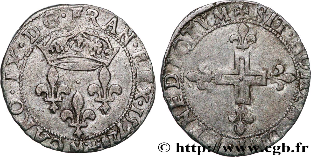 CHARLES IX Double sol parisis, 1er type 1572 Toulouse TTB