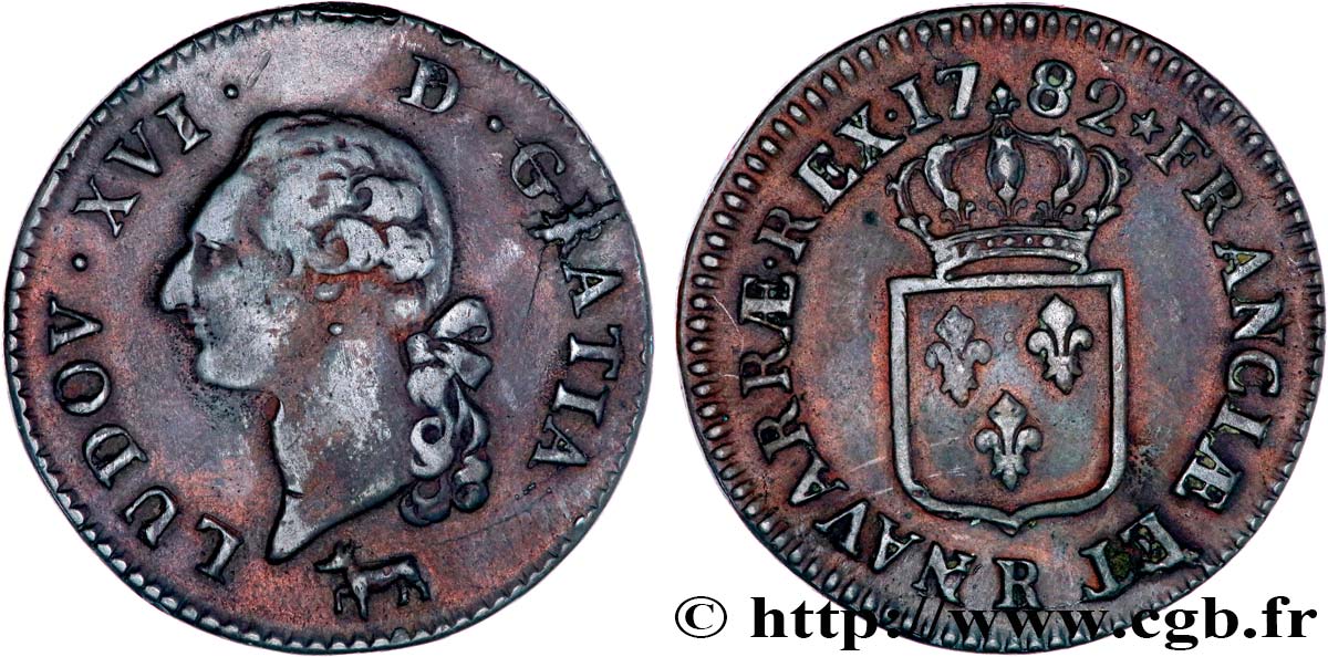 LOUIS XVI Sol dit  à l écu  1782 Orléans TTB