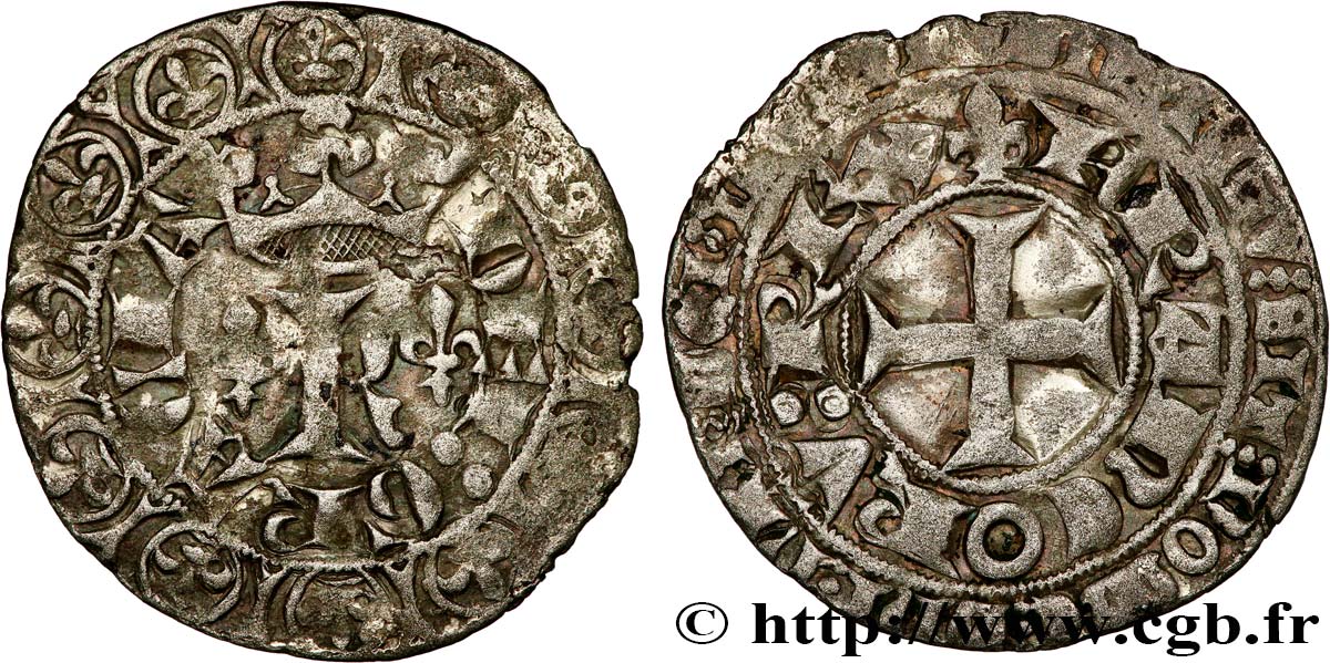 CHARLES V LE SAGE Blanc au K 20/04/1365  TB+