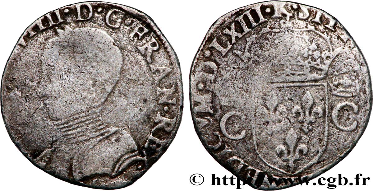 CHARLES IX Teston, 2e type 1563 Toulouse MB