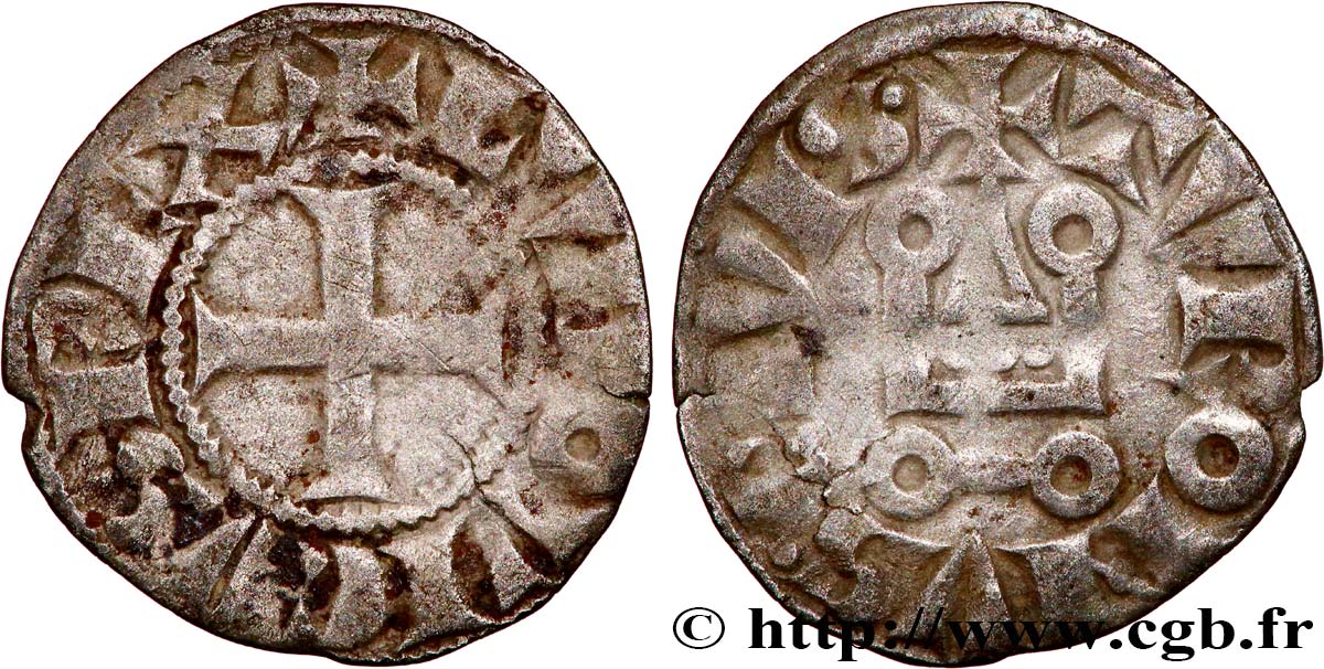 LOUIS IX DIT  SAINT LOUIS  Denier tournois n.d. s.l. TB+