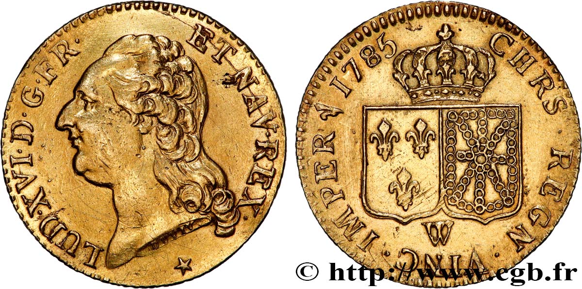 LOUIS XVI Louis d or dit  aux écus accolés  1785 Lille MBC+/EBC