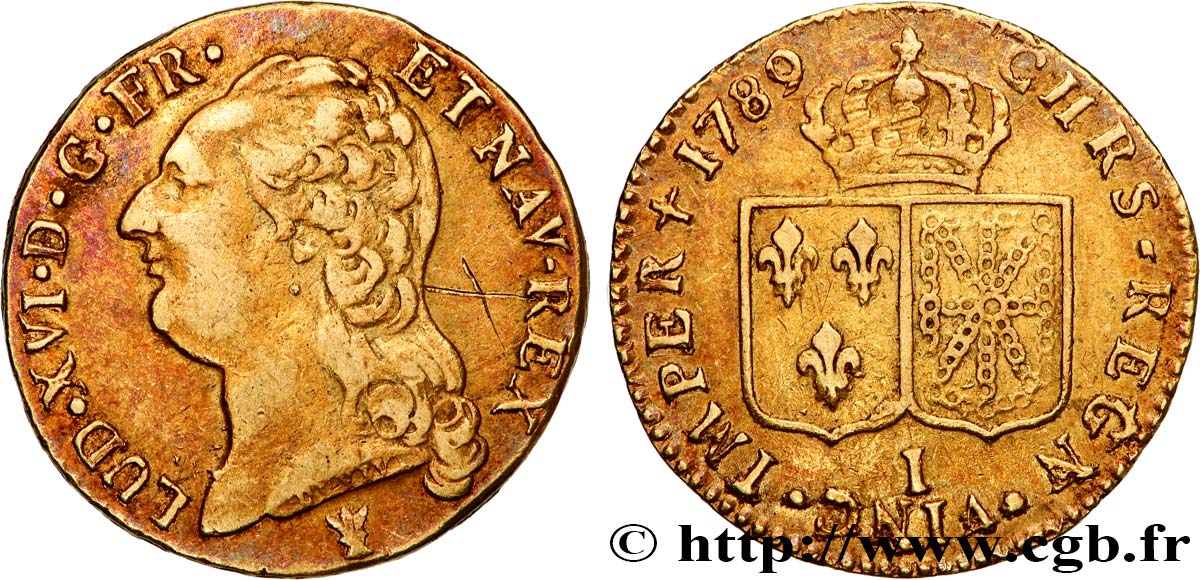 LOUIS XVI Louis d or aux écus accolés 1789 Limoges TTB
