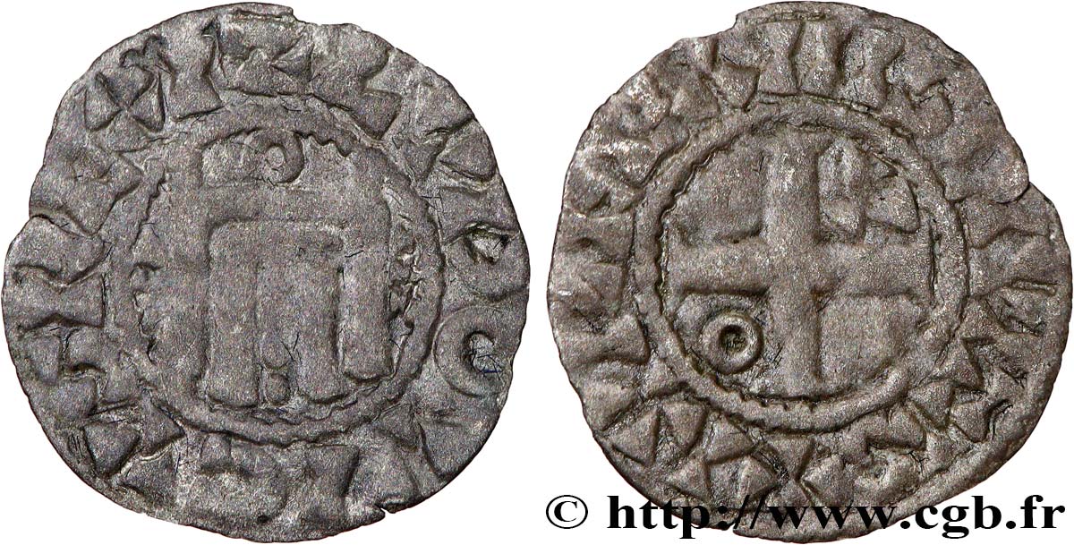 LOUIS VI LE GROS Denier n.d. Orléans TB+