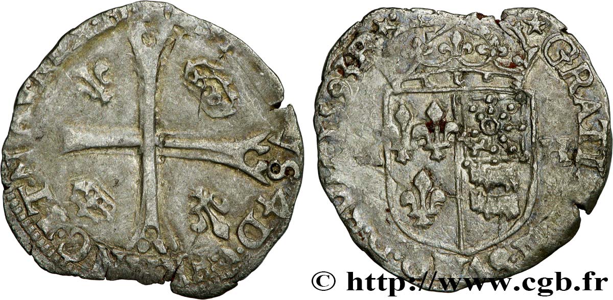 HENRY IV Douzain de Béarn, 1er type 1593 Morlaàs BC