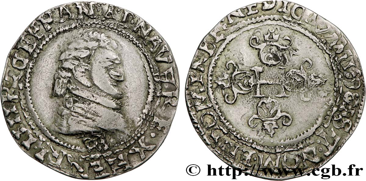 HENRI IV LE GRAND Demi-franc, faux d’époque 1603 Atelier indéterminé TTB