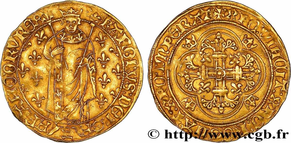 CHARLES VII  THE WELL SERVED  Royal d or n.d. Tours q.SPL