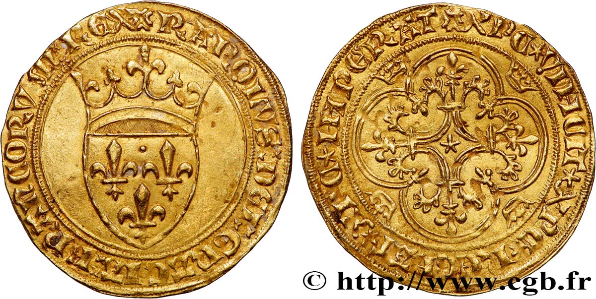 CHARLES VI LE FOU OU LE BIEN AIMÉ Écu d or à la couronne n.d. Montpellier SUP