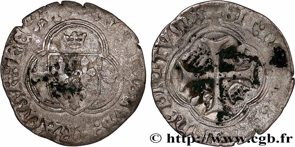 LOUIS XII  Douzain ou grand blanc à la couronne n.d. Tours MB