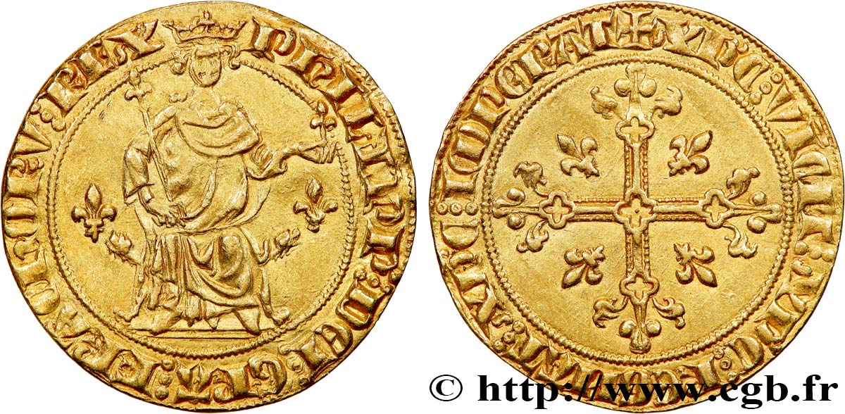 PHILIP IV  THE FAIR  Florin d’or dit “à la reine” n.d.  AU/AU