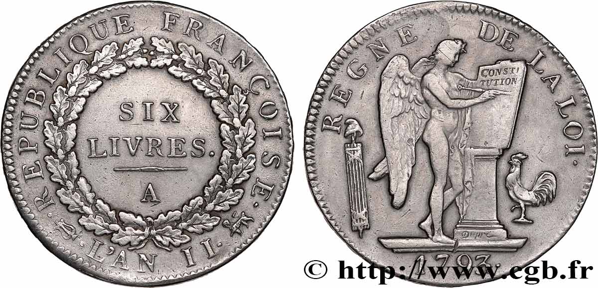 LA CONVENTION Six livres dit  au génie  1793 Paris TTB/TTB+