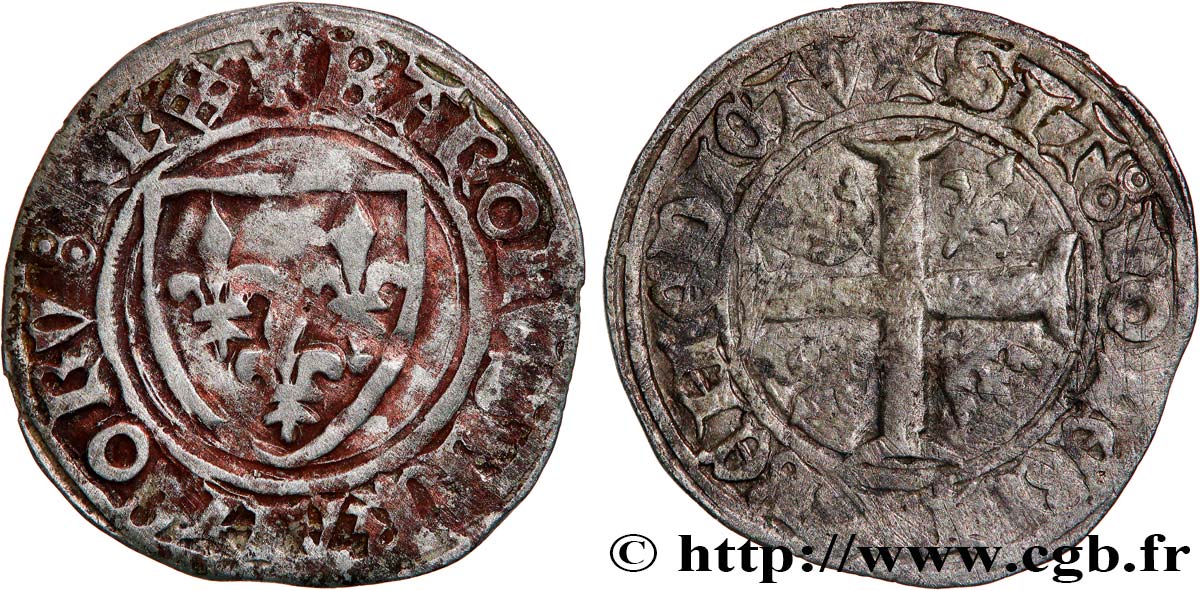 CHARLES VI LE FOU OU LE BIEN AIMÉ Blanc dit &nbsp;guénar&nbsp; n.d. Paris TB