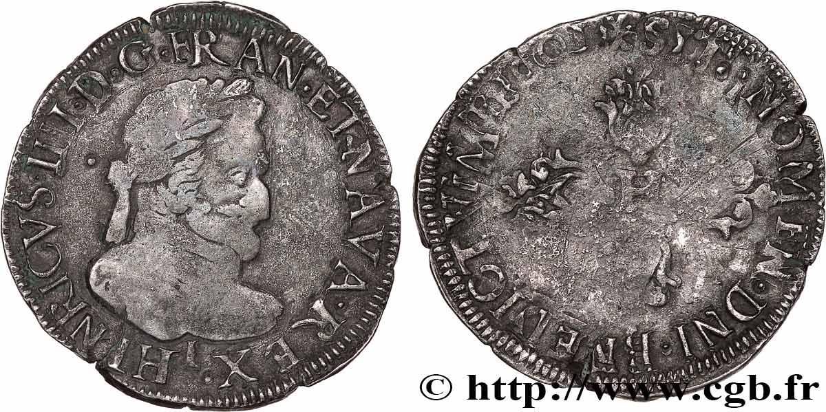 HENRY IV Demi-franc 1601 Limoges fSS