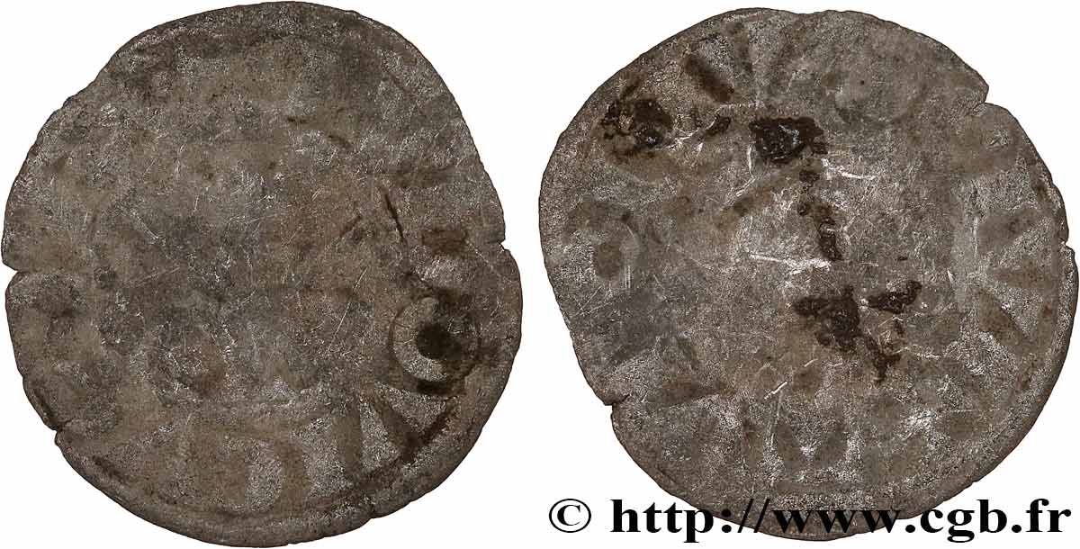 LUIGI VIII &nbsp;THE LION&nbsp; E LUIGI IX &nbsp;SAINT LOUIS&nbsp; Denier tournois c.1223-1245  B