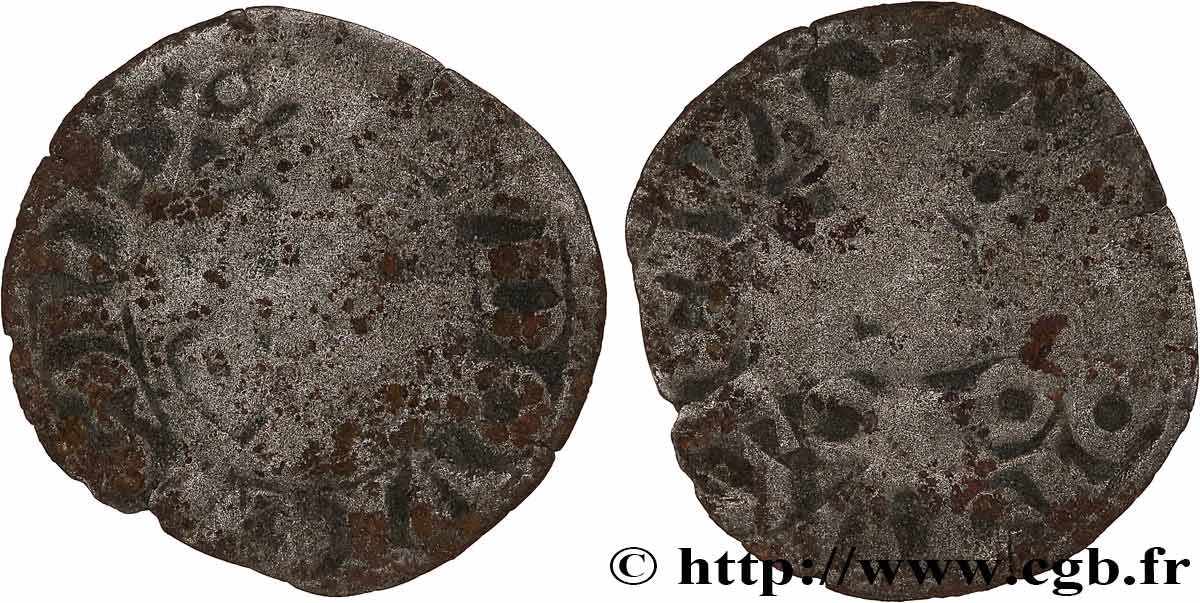 LUIGI VIII &nbsp;THE LION&nbsp; E LUIGI IX &nbsp;SAINT LOUIS&nbsp; Denier tournois c.1223-1245  B