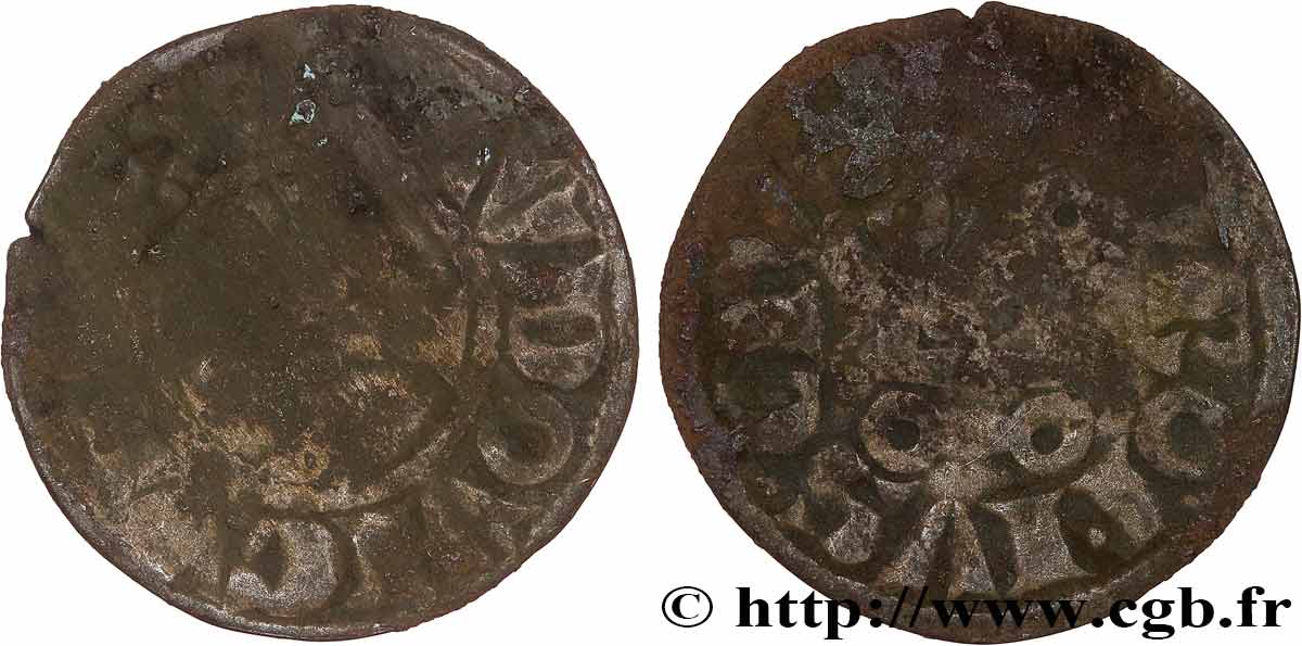 LOUIS VIII &nbsp;THE LION&nbsp; AND LOUIS IX &nbsp;SAINT LOUIS&nbsp; Denier tournois c.1223-1245  F