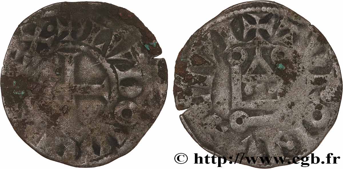 LUIGI VIII  THE LION  E LUIGI IX  SAINT LOUIS  Denier tournois c.1223-1245  q.MB