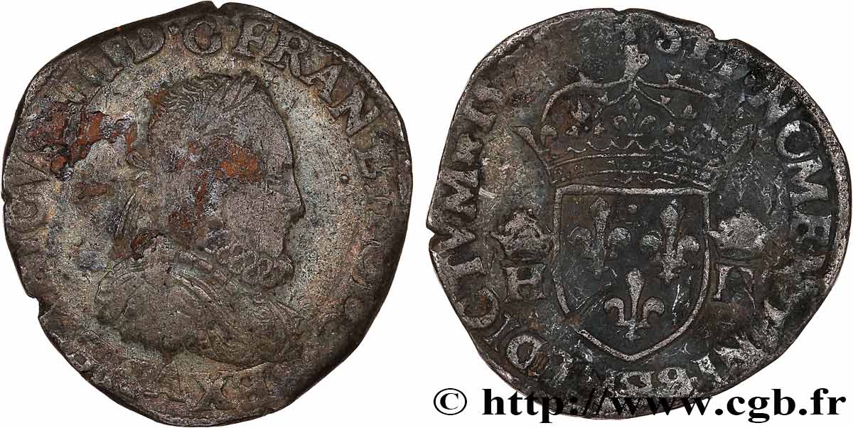 HENRY III Teston, 3e type 1575 Paris BC+