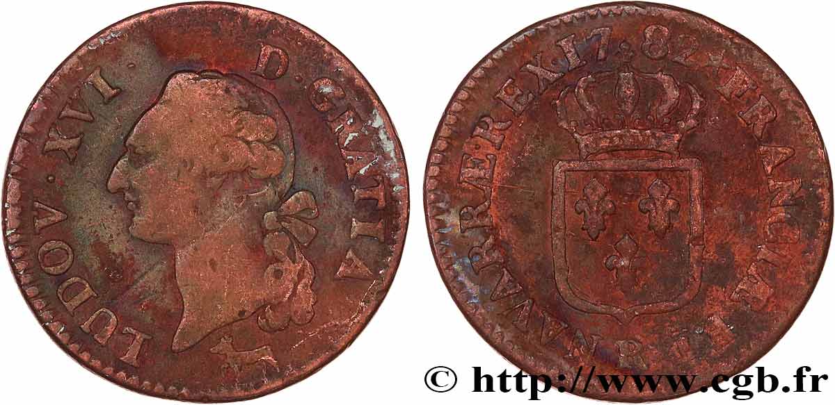 LOUIS XVI Sol dit  à l écu  1782 Orléans TB+