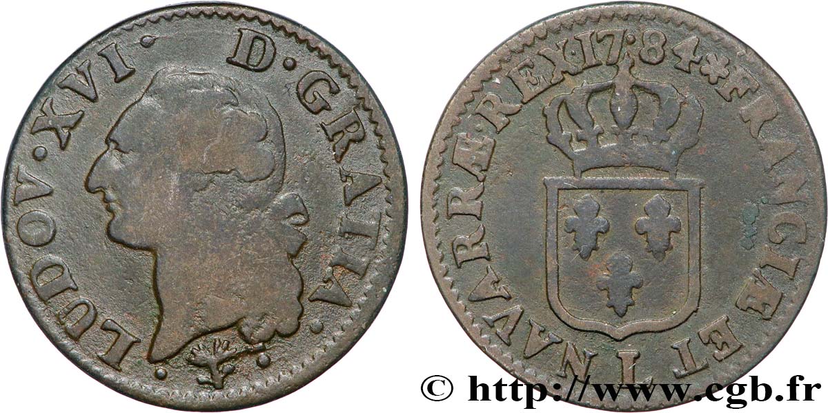 LOUIS XVI Sol dit  à l écu  1784 Bayonne XF