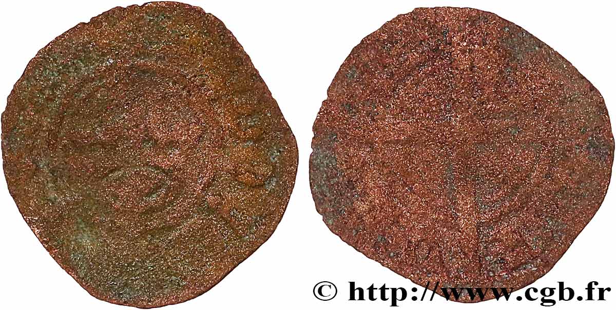 LOUIS XI LE PRUDENT Obole tournois, 2e type n.d. Atelier indéterminé B+