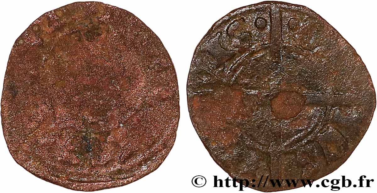 LOUIS XI LE PRUDENT Obole tournois, 2e type n.d. Atelier indéterminé B+/TB