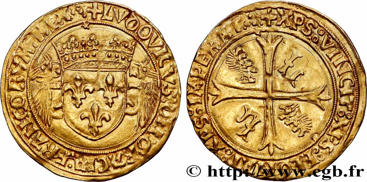 LOUIS XII  Écu d or aux porcs-épics 19/11/1507 Lyon EBC