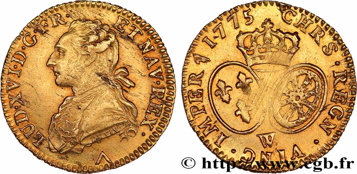 LOUIS XVI Louis d’or aux écus ovales 1775 Lille AU