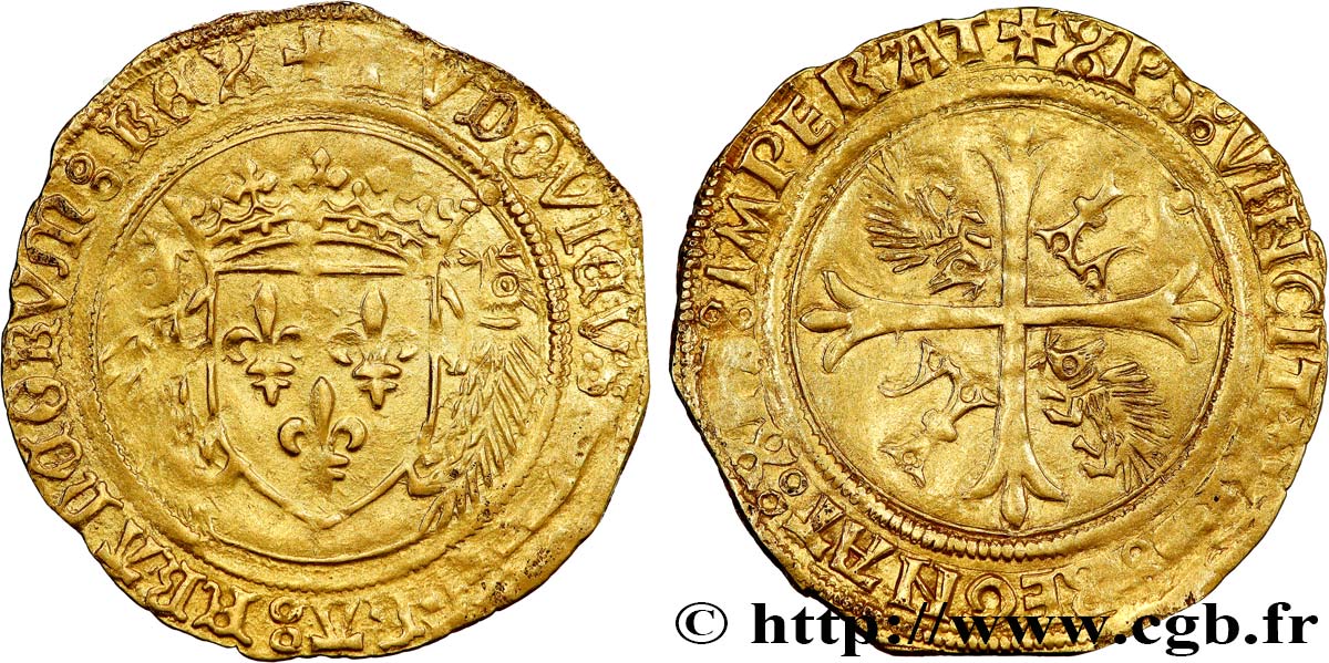 LOUIS XII  Écu d or aux porcs-épics 19/11/1507 Montpellier q.SPL