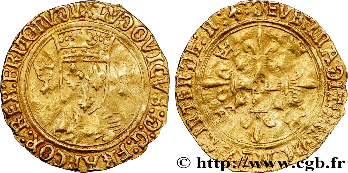 LOUIS XII LE PÈRE DU PEUPLE Écu d or aux porcs-épics de Bretagne, 2e type 19/11/1507 Nantes TTB+