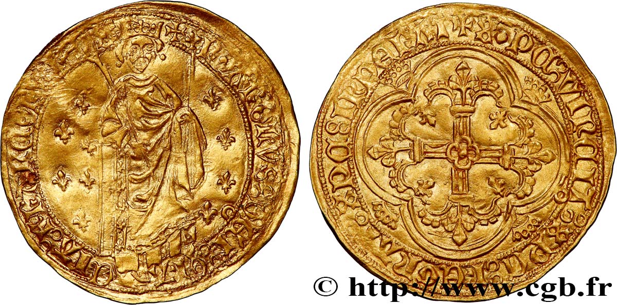 CHARLES VII  THE WELL SERVED  Royal d or n.d. La Rochelle BB/q.SPL