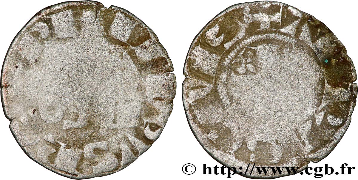 PHILIPPE II AUGUSTE Denier parisis, 2e type n.d. Arras fS