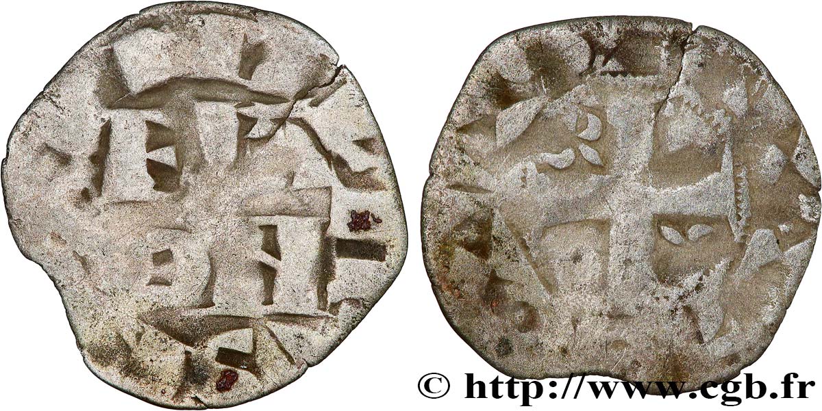PHILIPPE II AUGUSTE Denier parisis, 2e type n.d. Arras fS