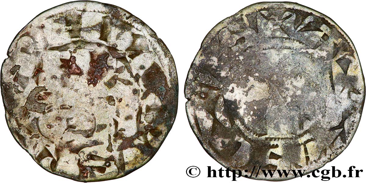 PHILIPPE II AUGUSTE Denier parisis, 2e type n.d. Arras RC