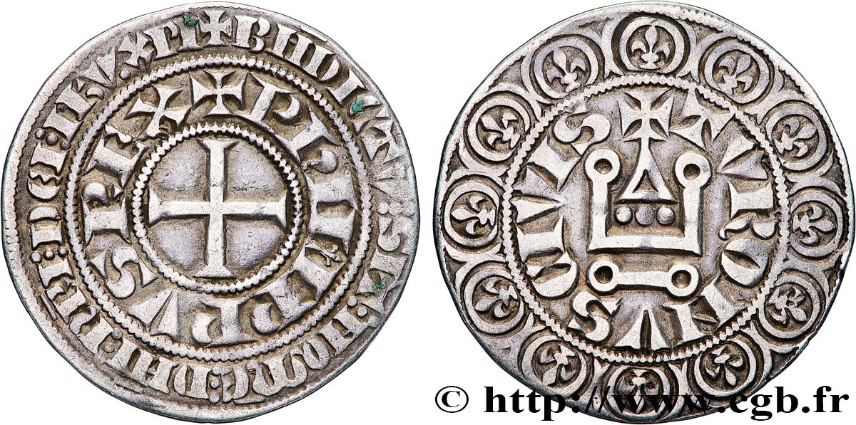 PHILIPP IV  THE FAIR  Gros tournois à l O long n.d. s.l. SS