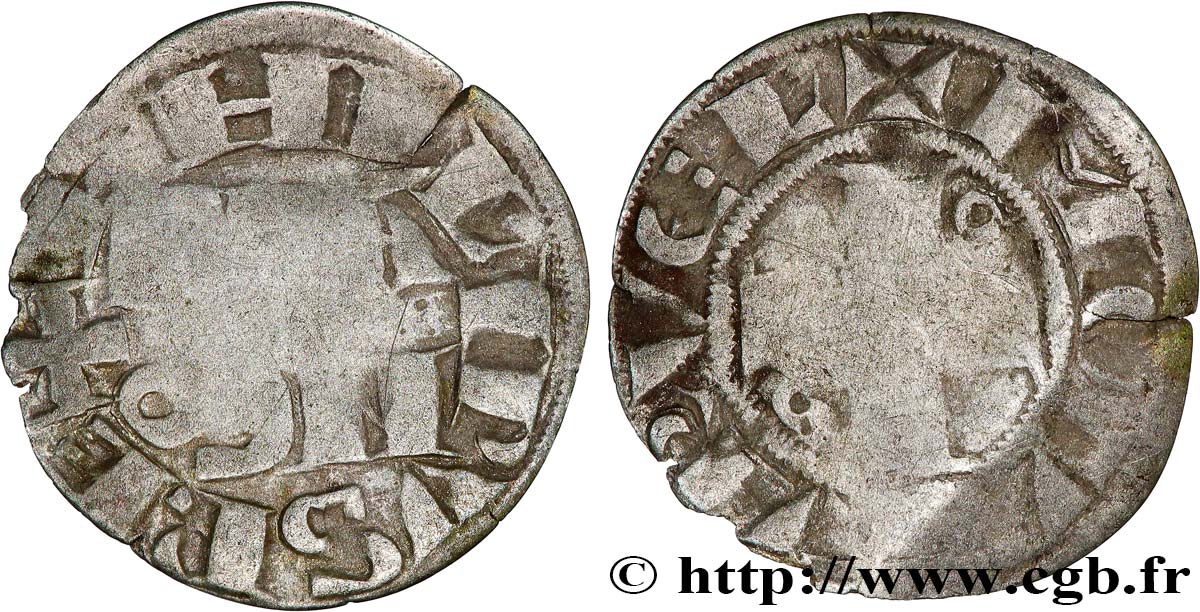 FELIPE II  AUGUSTUS  Denier parisis n.d. Montreuil-sur-Mer BC
