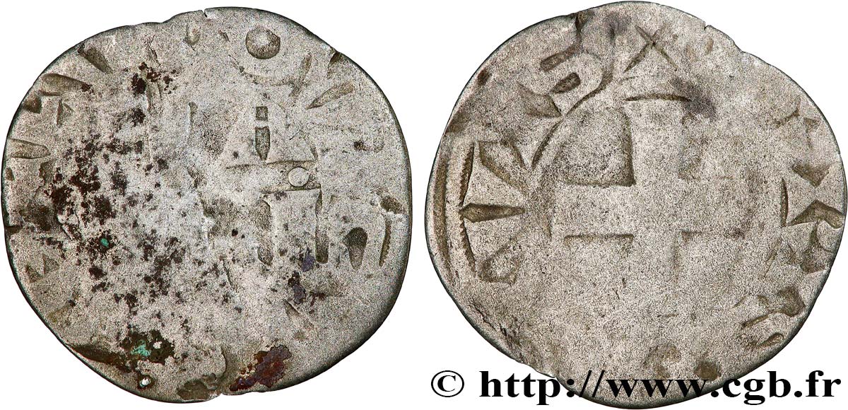 LUDWIG VII  THE YOUNG  Denier parisis, 3e type n.d. Paris fS