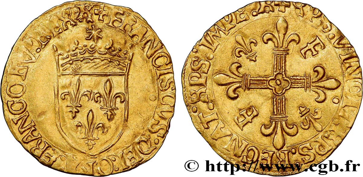 FRANCOIS I Écu d or au soleil, 5e type 21/07/1519 Poitiers q.SPL