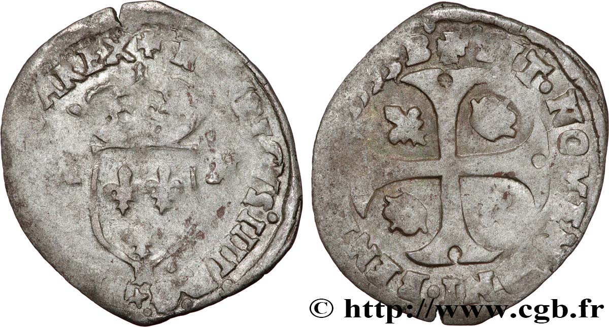 HENRI IV LE GRAND Douzain aux deux H, 2e type 1593 Montpellier TB