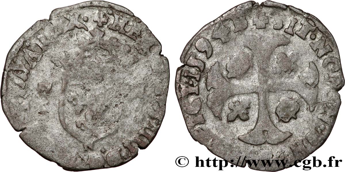HENRY IV Douzain aux deux H, 2e type 1594 Montpellier MB