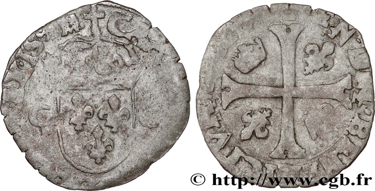 CHARLES X, CARDINAL OF BOURBON Douzain aux deux C, 2e type n.d. Marseille q.MB